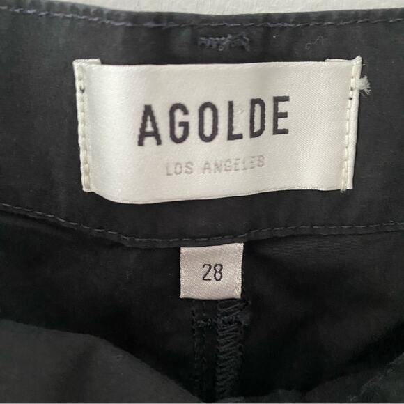 Agolde Daria Utility Black Pants size 28 cropped - Picture 7 of 9